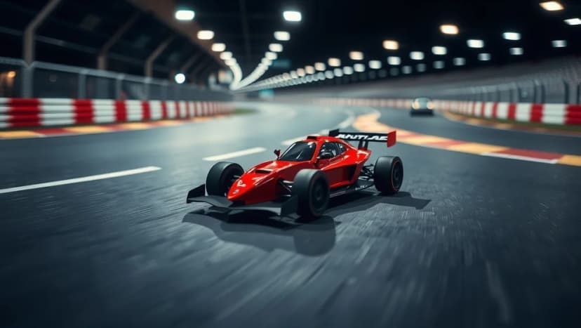 Radiostyrd bil som kör 160 km/h